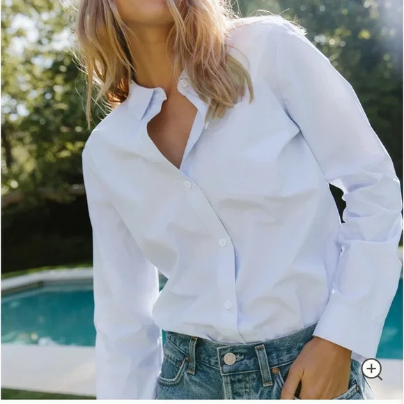Jenni Kayne classic light blue shirt New small - Picture 2 of 12
